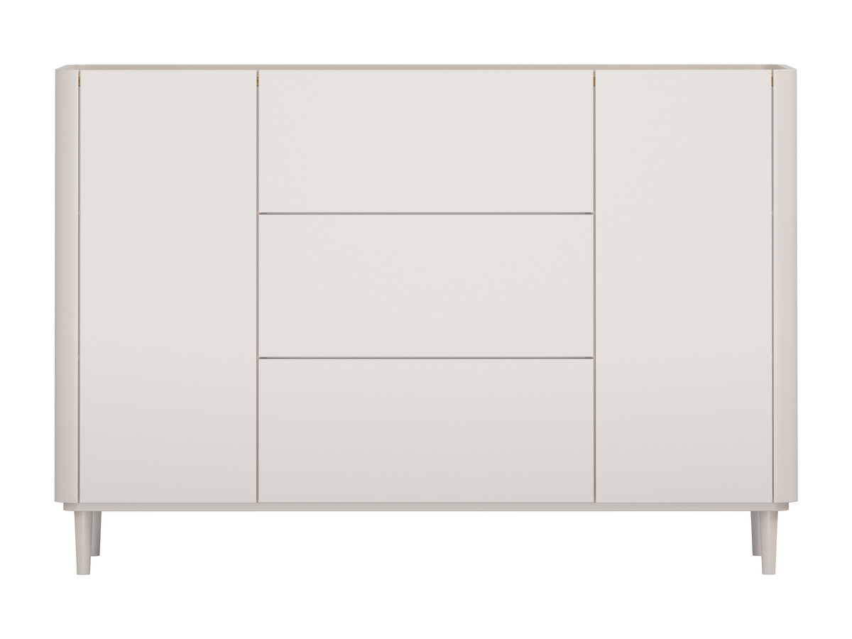 Buffet 2 portes 3 tiroirs 150 cm ANYRA pieds en bois massif