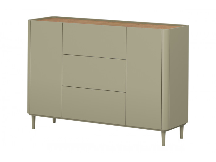 Buffet 2 portes 3 tiroirs 150 cm ANYA pieds en bois massif