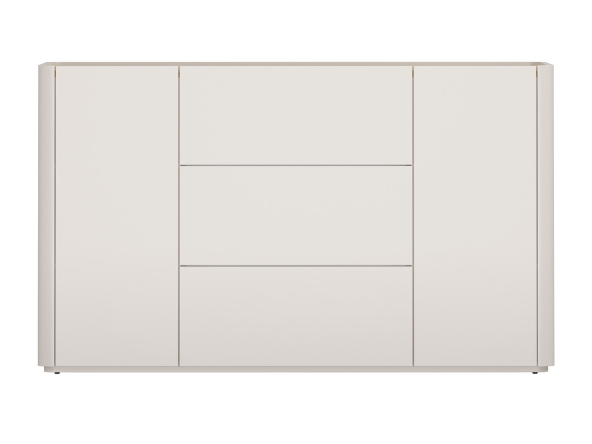 Buffet 2 portes 3 tiroirs 150 cm ANYRA beige — vue 6