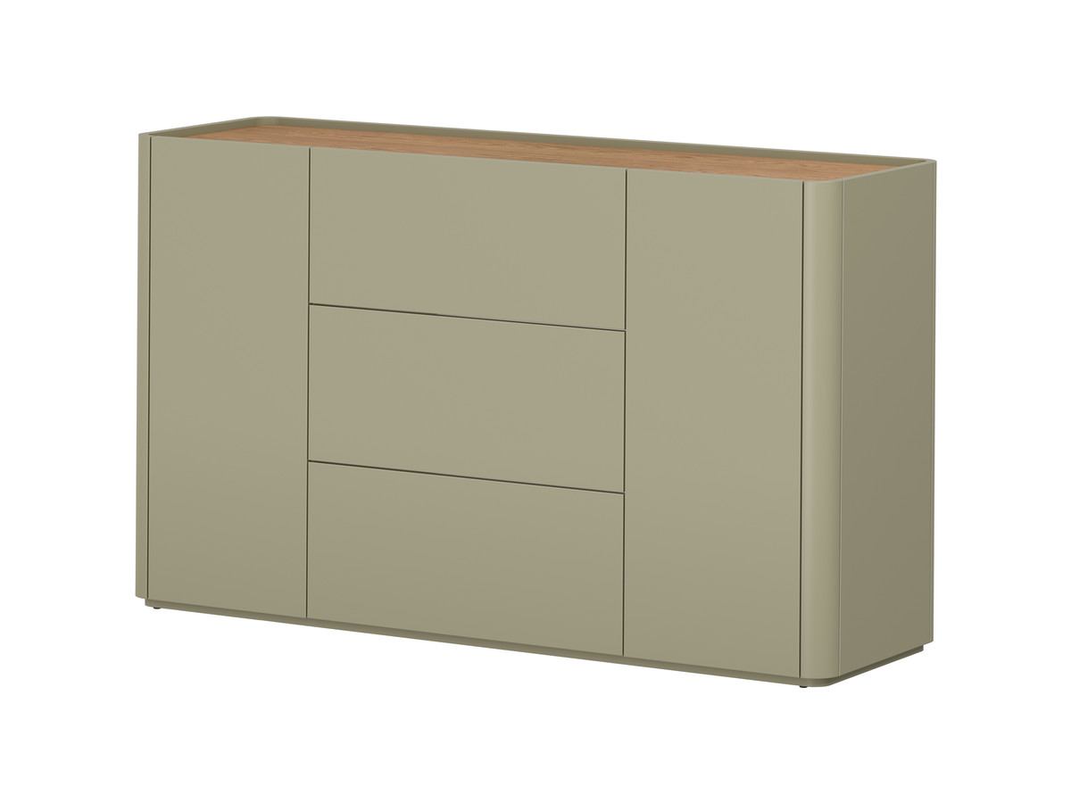 buffet 2 portes 3 tiroirs 150 cm anyra gekleurd vert