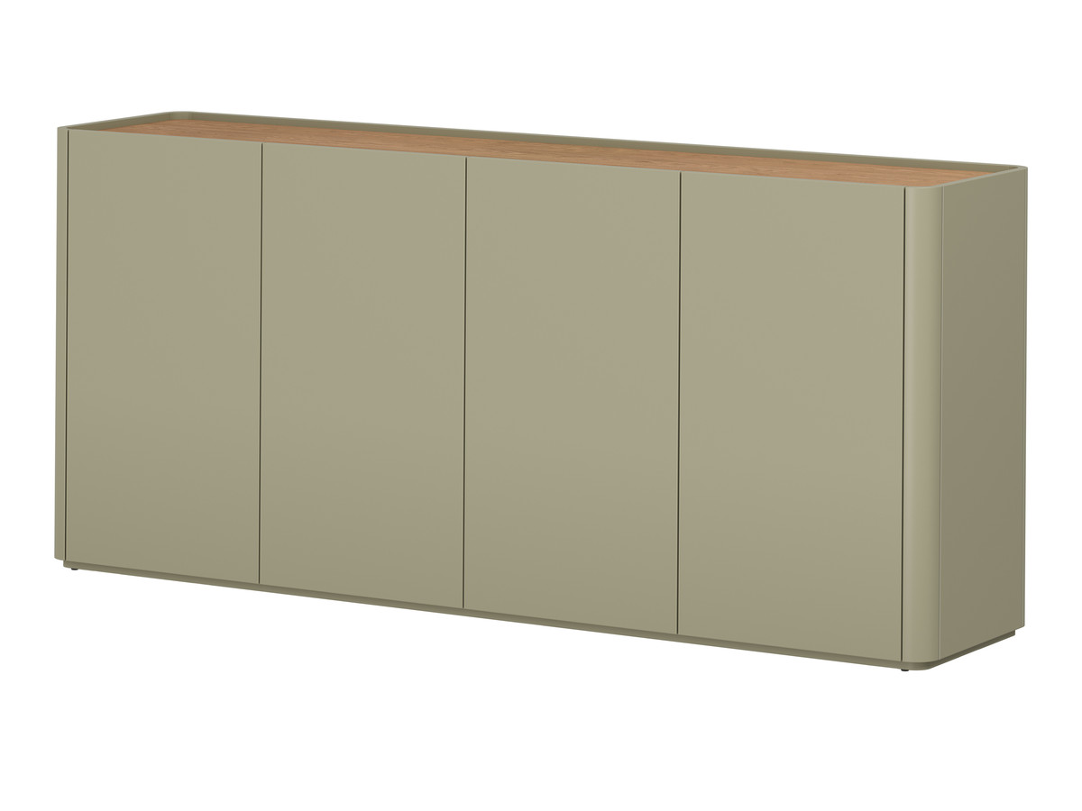 buffet 4 portes 200 cm anyra gekleurd vert