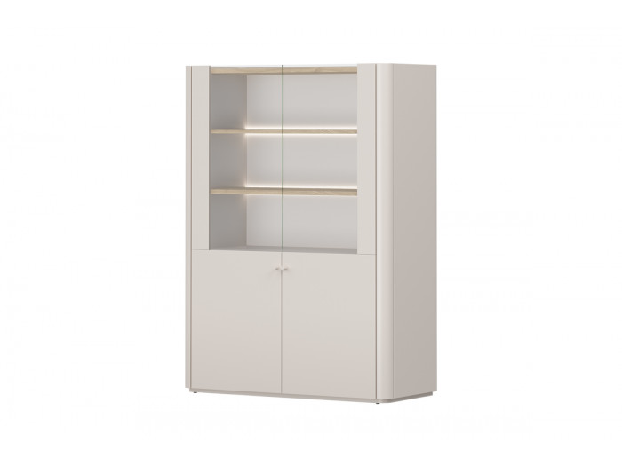 Meuble vitrine 2 portes H. 138 cm ANYA