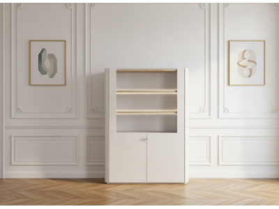 Meuble vitrine 2 portes H. 138 cm ANYRA