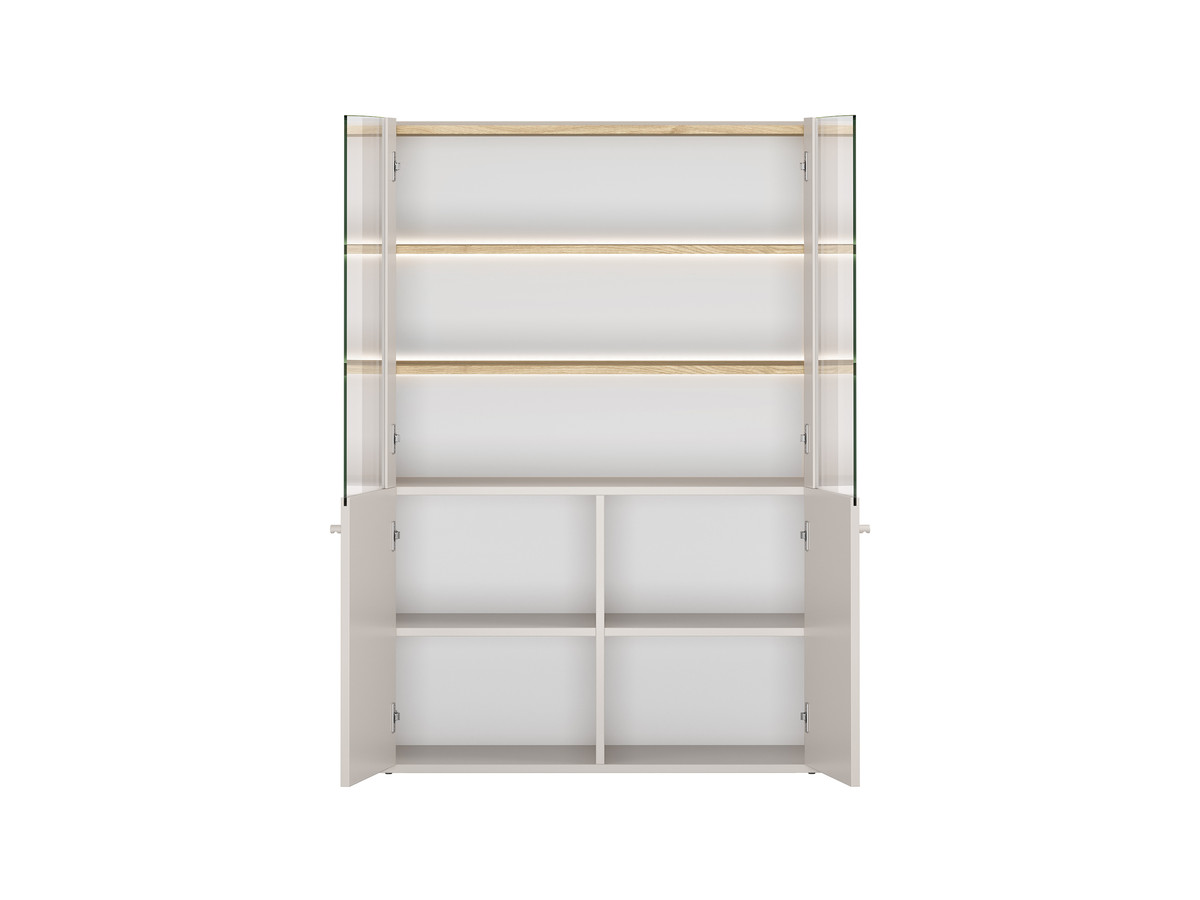Meuble vitrine 2 portes H. 138 cm ANYRA