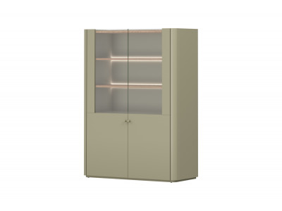 Meuble vitrine 2 portes H. 138 cm ANYRA
