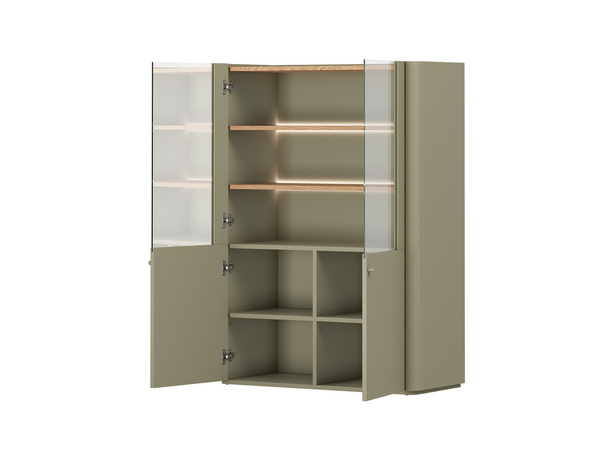 Meuble vitrine 2 portes H. 138 cm ANYRA