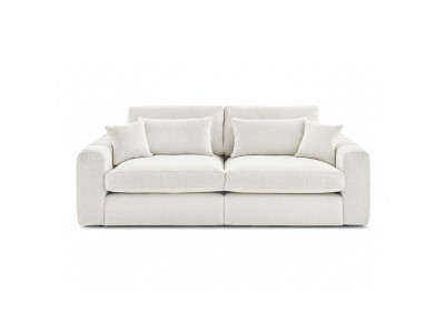 Canapé droit fixe 2 places BELMONT tissu bouclette