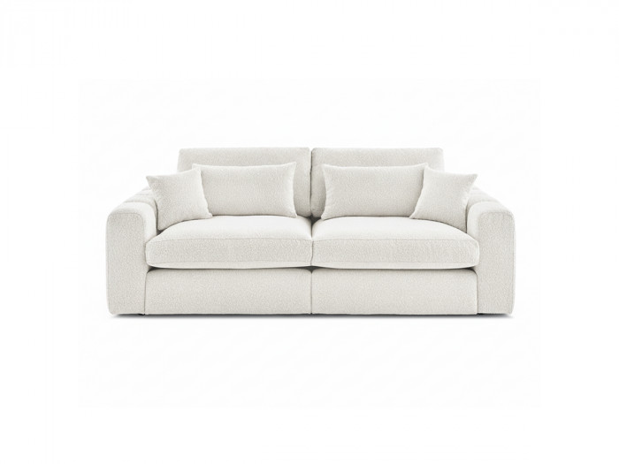 Canapé droit fixe 2 places BELMONT tissu bouclette