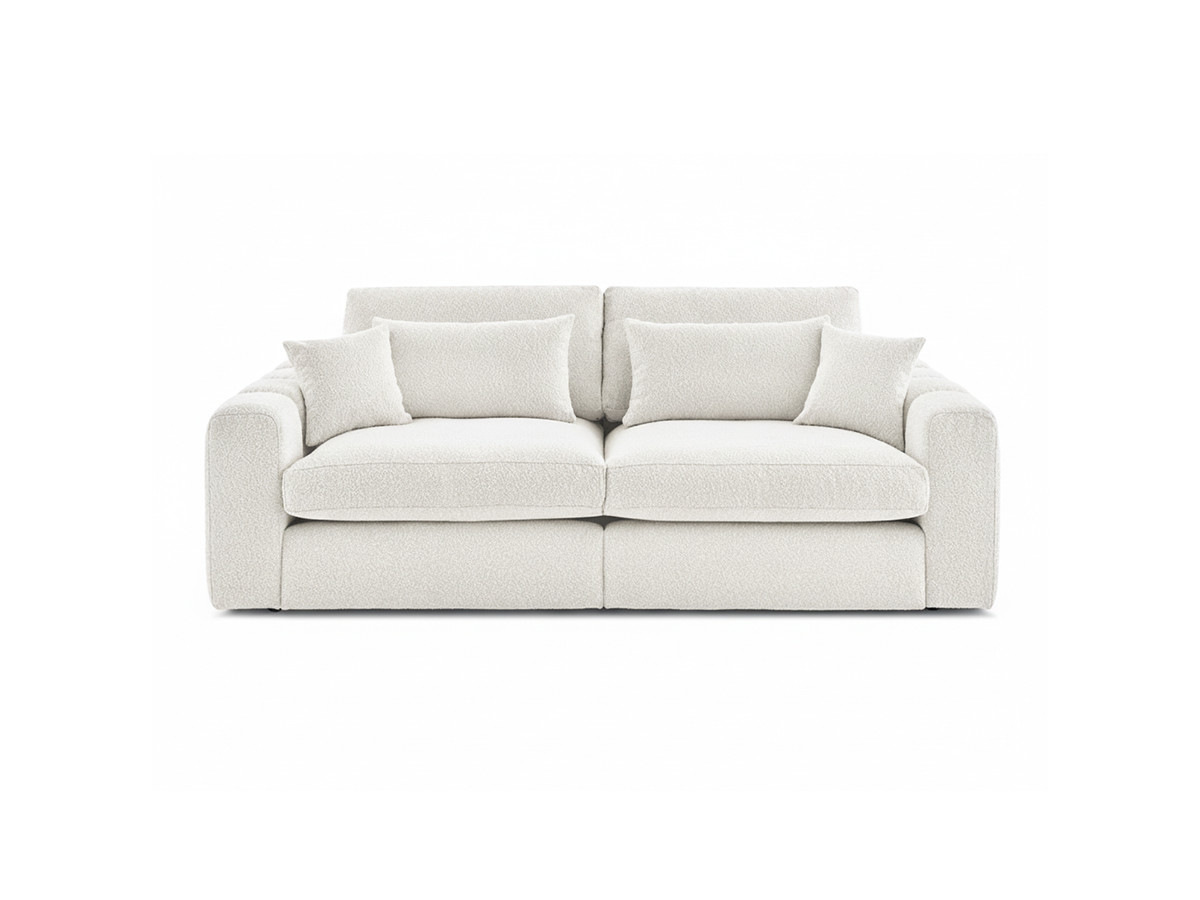 Canapé droit fixe 3 places BELMONT tissu bouclette