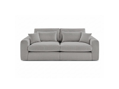 Canapé droit fixe 2 places BELMONT tissu bouclette