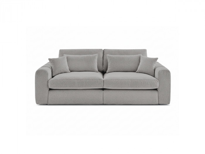 Canapé droit fixe 2 places BELMONT tissu bouclette