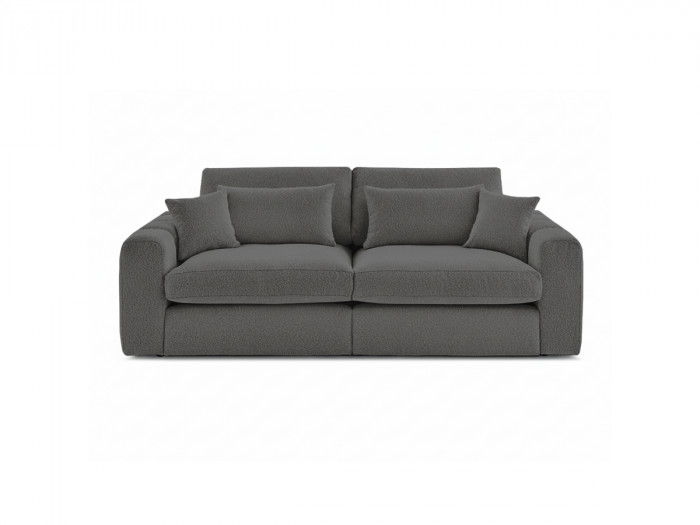 Canapé droit fixe 2 places BELMONT tissu bouclette