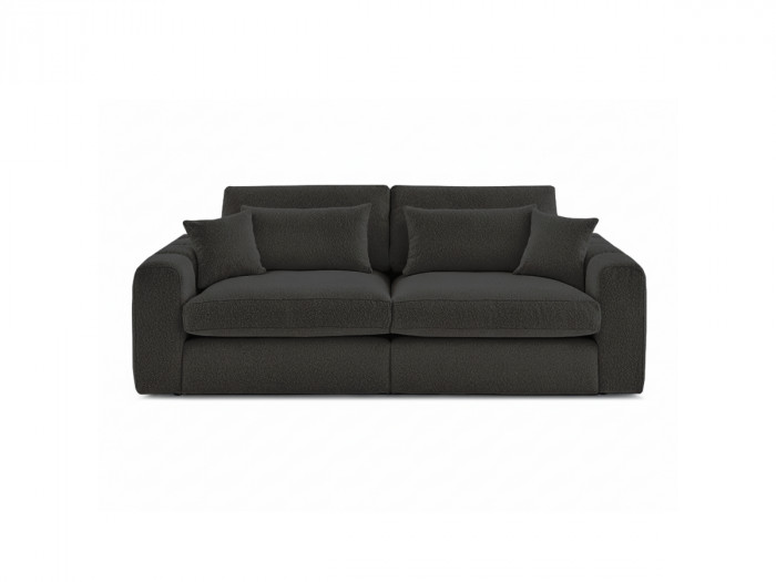 Canapé droit fixe 2 places BELMONT tissu bouclette