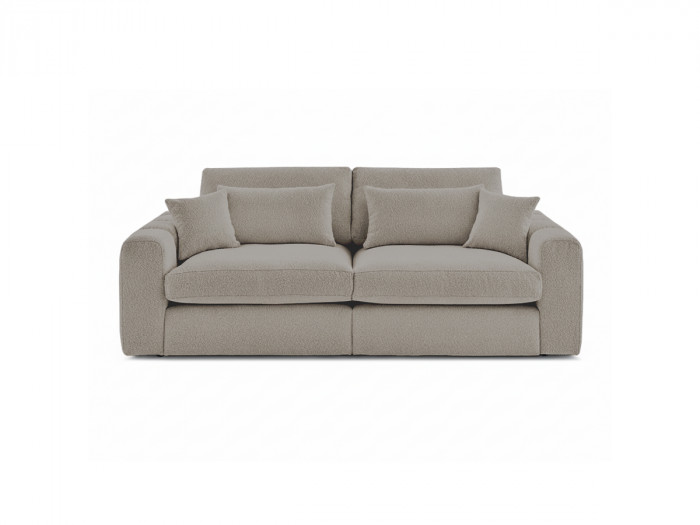 Canapé droit fixe 2 places BELMONT tissu bouclette