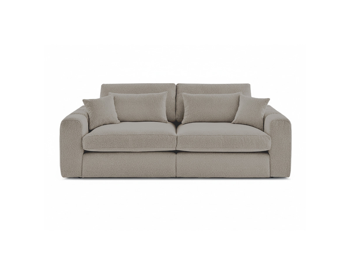Canapé droit fixe 3 places BELMONT tissu bouclette