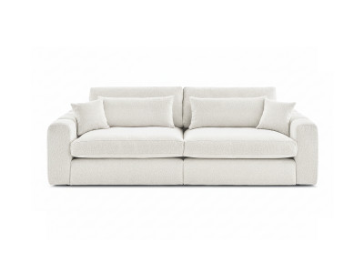 Canapé droit fixe 3 places BELMONT tissu bouclette