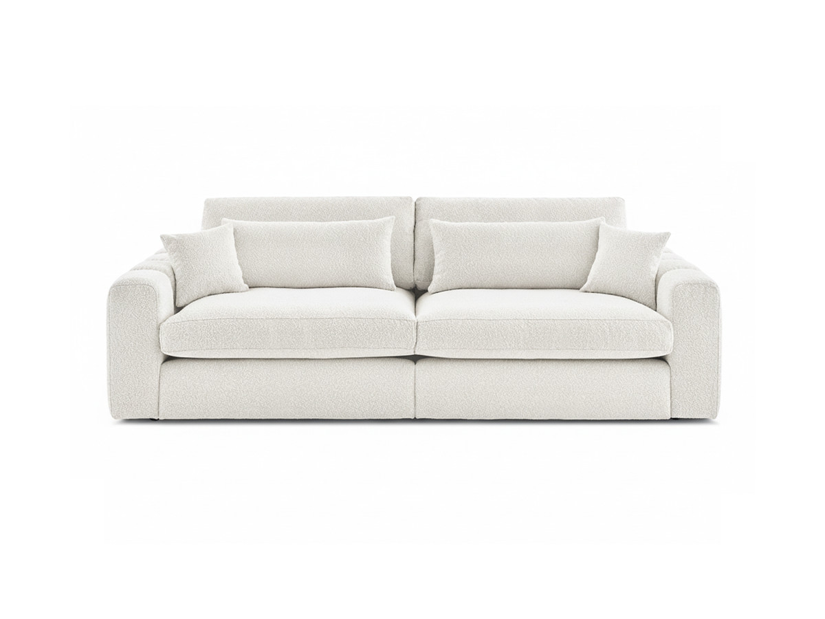 Canapé droit fixe 3 places BELMONT tissu bouclette