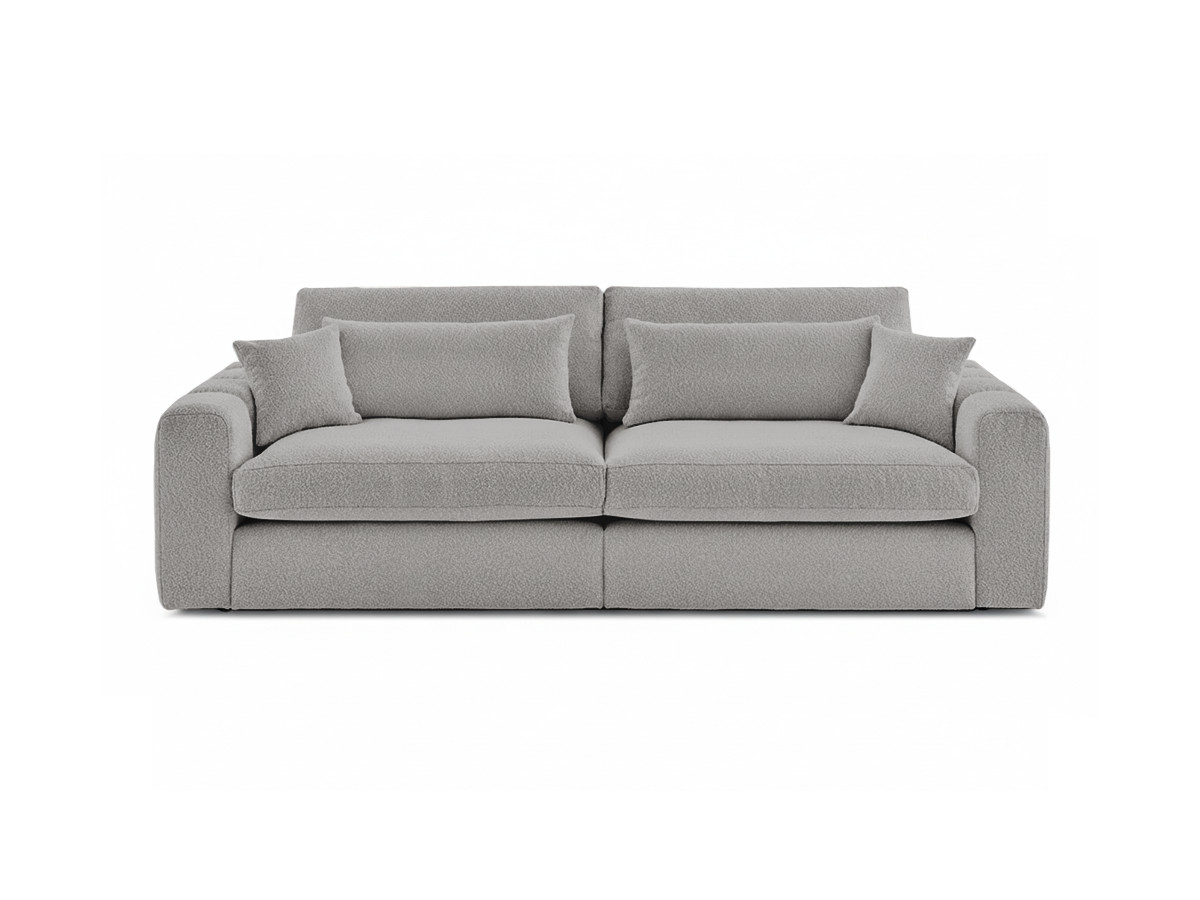 Canapé droit fixe 3 places BELMONT tissu bouclette