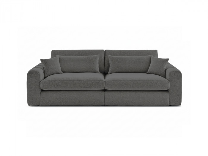 Canapé droit fixe 3 places BELMONT tissu bouclette