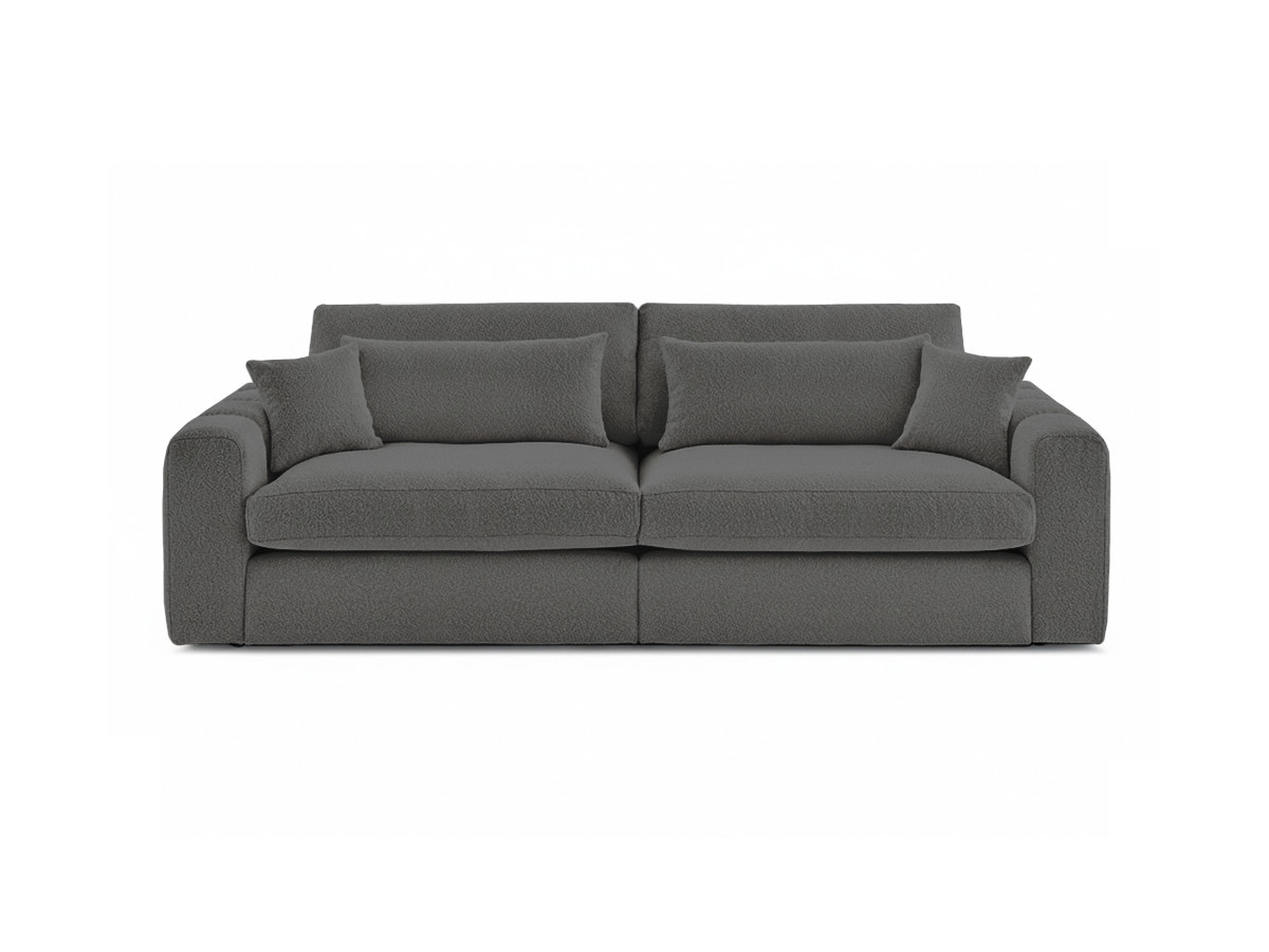Canapé droit fixe 3 places BELMONT tissu bouclette