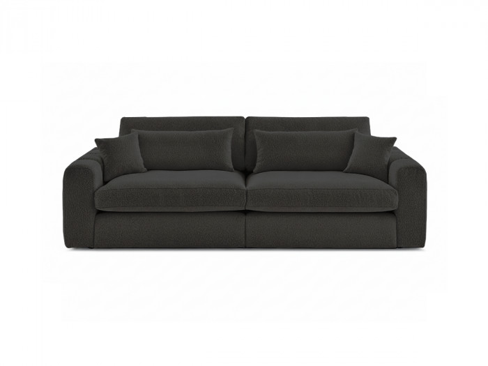 Canapé droit fixe 3 places BELMONT tissu bouclette