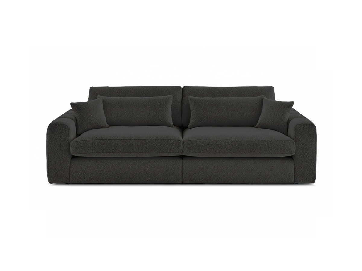 Canapé droit fixe 3 places BELMONT tissu bouclette