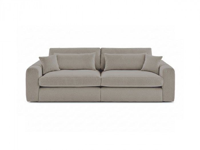 Canapé droit fixe 3 places BELMONT tissu bouclette