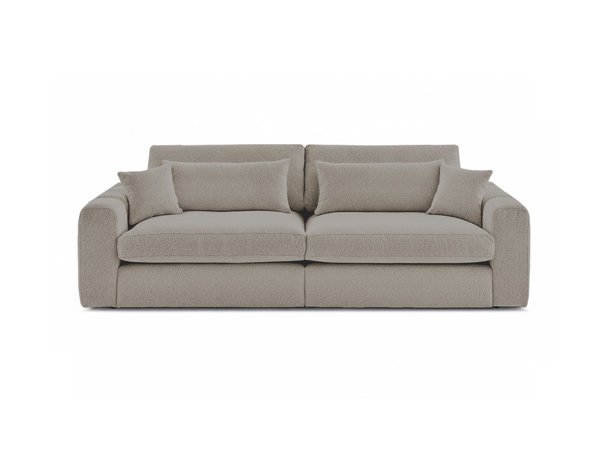 belmont vaste 3-zits rechte bank in badstof gekleurd wrat