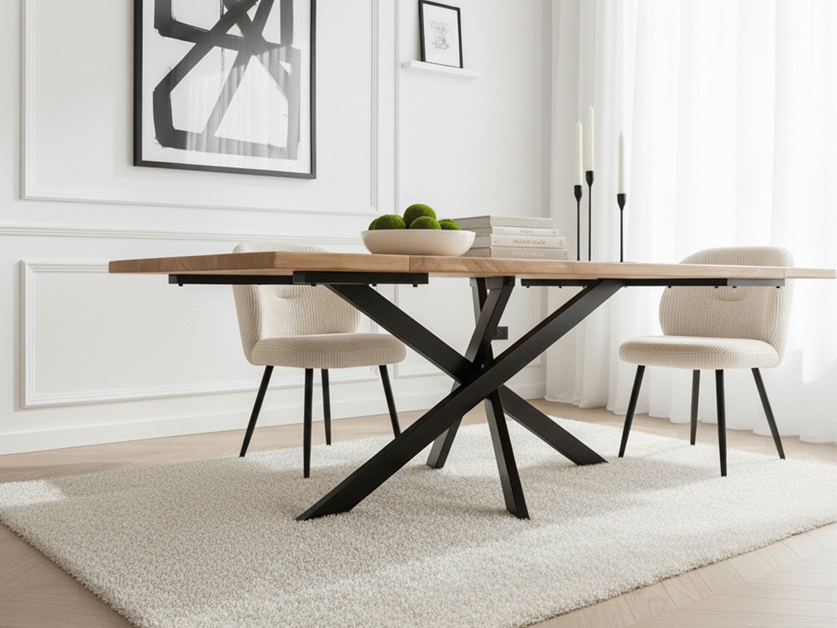 Table à manger extensible ALIZEE chêne massif