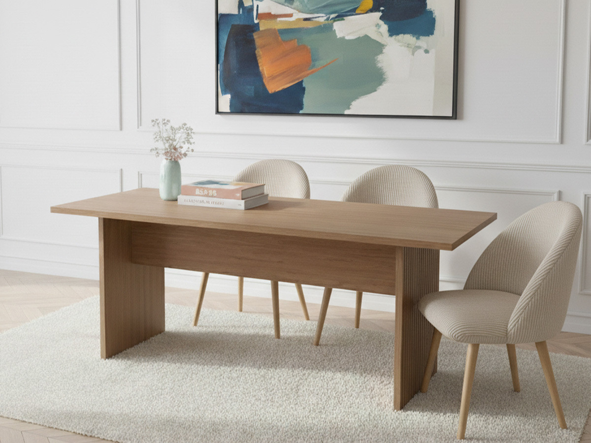 Table à manger 200 cm AGATHE effet chêne — vue 5