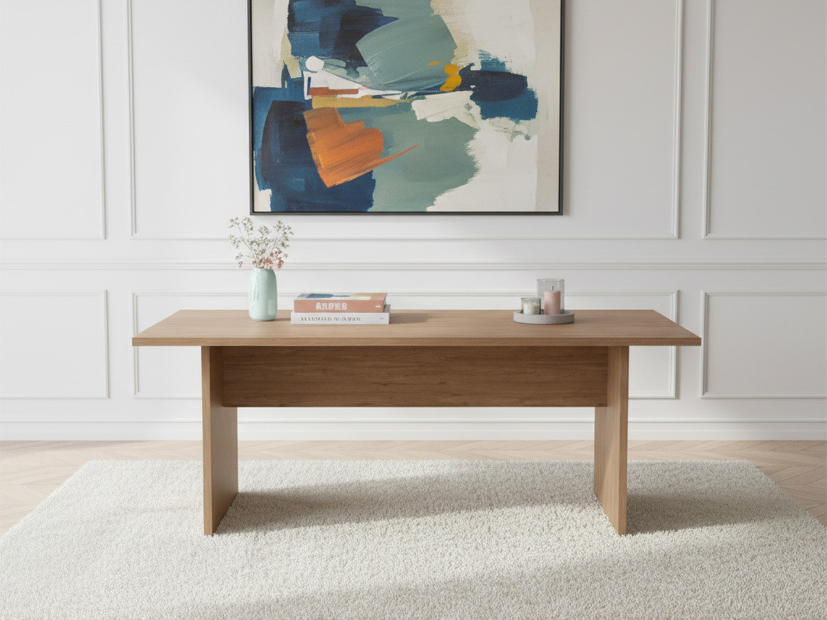 Table à manger 200 cm AGATHE effet chêne