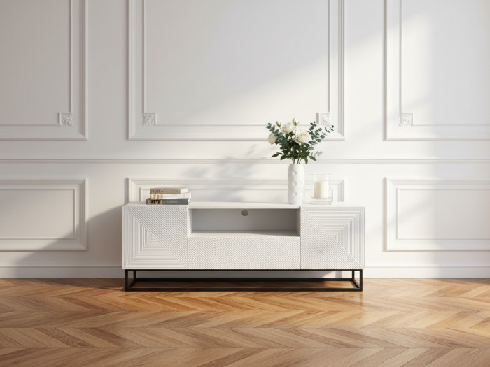 Meuble TV 167 cm ALICE pieds en métal