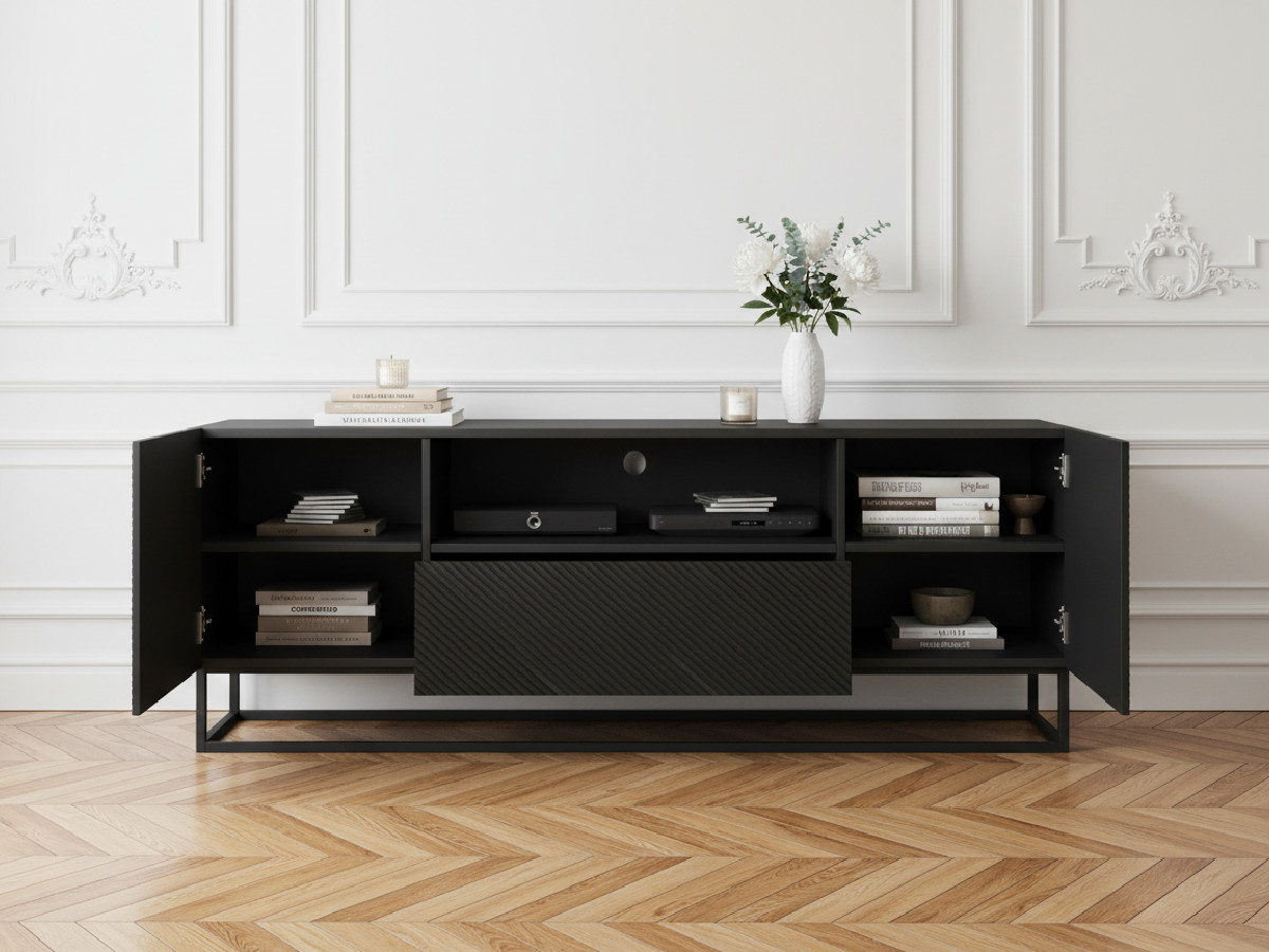 167 cm ALICE TV-meubel met metalen poten