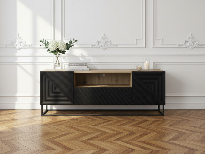 Meuble TV 167 cm ALICE pieds en métal