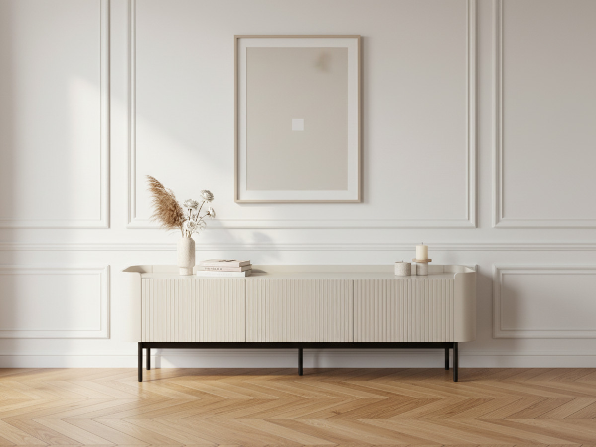 JAY 3-deurs tv-meubel, 180 cm, lamelleneffect