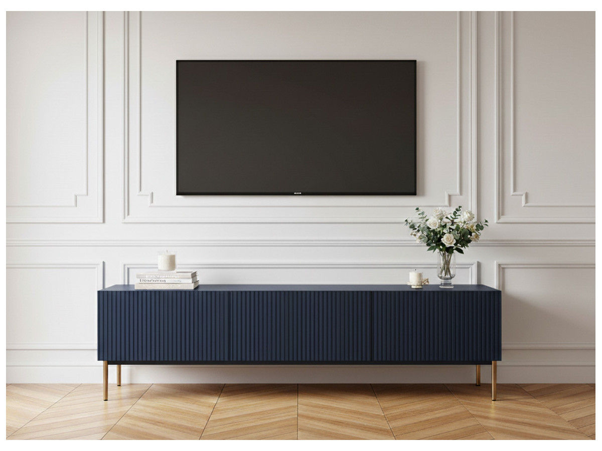 KASHA 200 cm tv-meubel met gouden poten