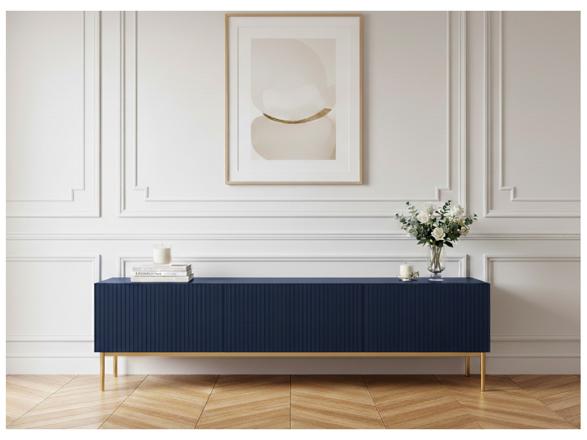 KASHA 200 cm tv-meubel met gouden poten