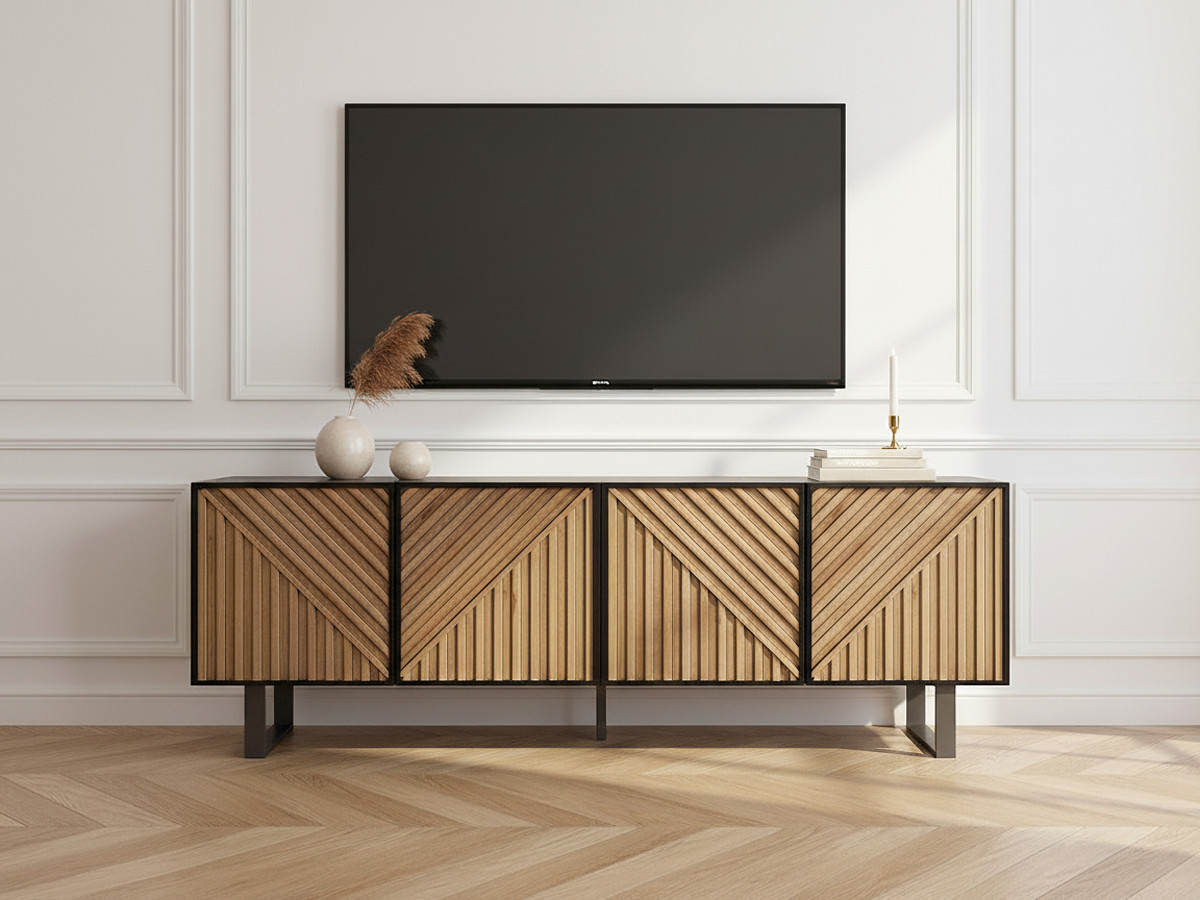ALAIA TV-meubel 4 deuren 161 cm eikeneffect