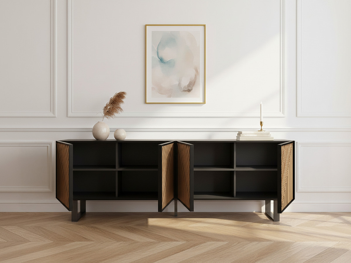 ALAIA TV-meubel 4 deuren 161 cm eikeneffect