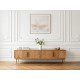 Meuble TV 4 portes 180 cm BRUGES bois massif de manguier