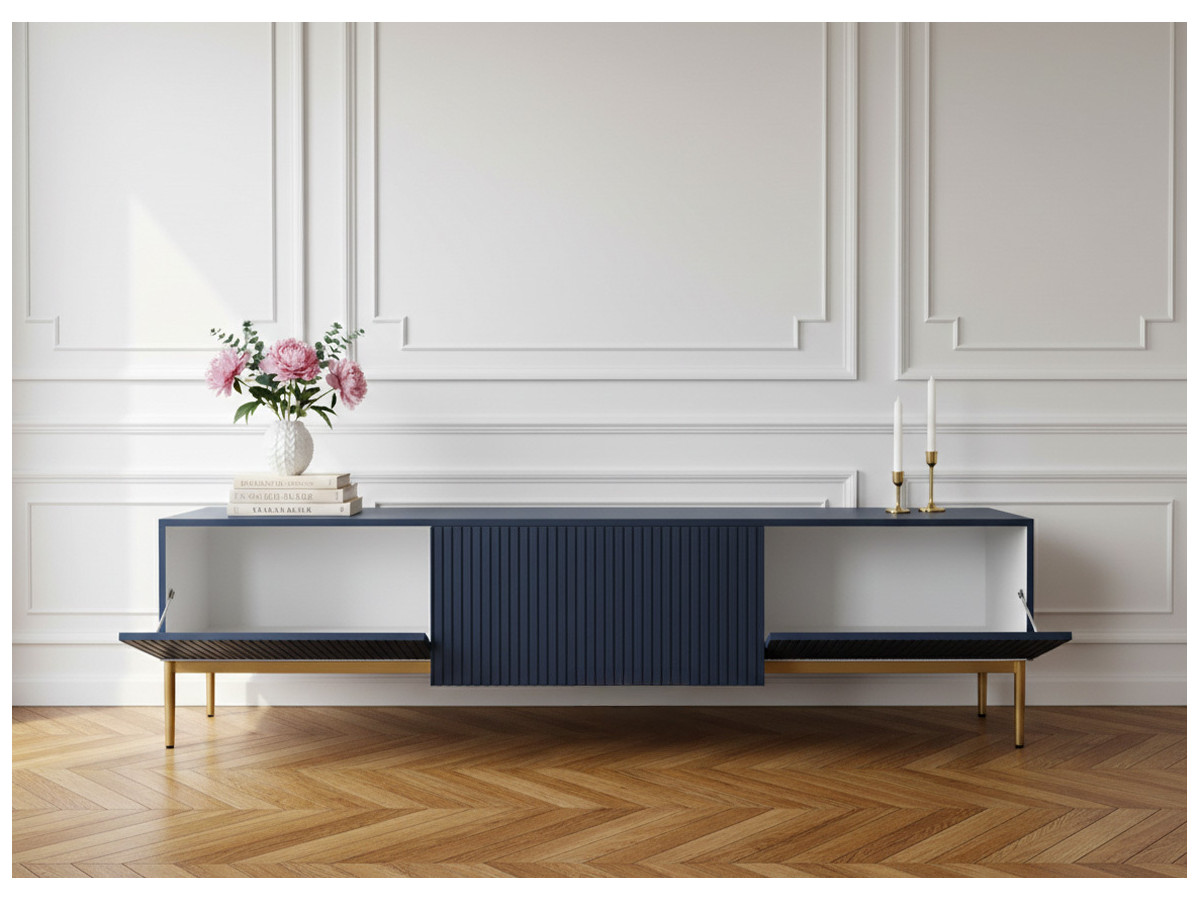 KASHA 200 cm tv-meubel met gouden poten