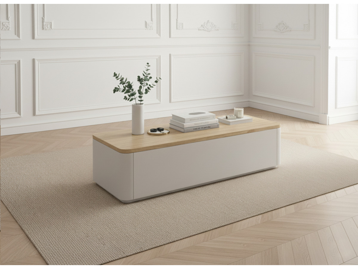 Table basse avec tiroirs ANYRA beige