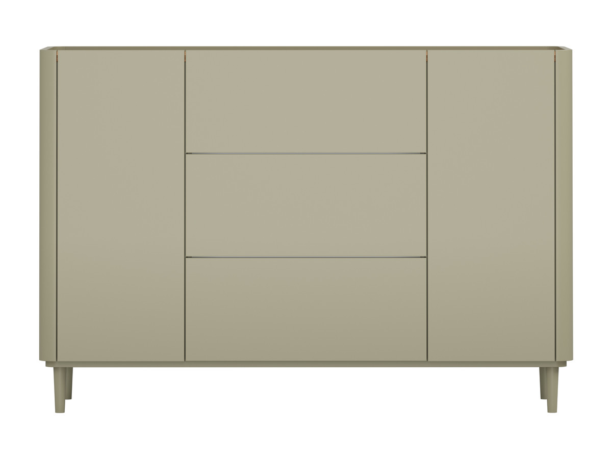 Buffet 2 portes 3 tiroirs 150 cm ANYRA pieds en bois massif