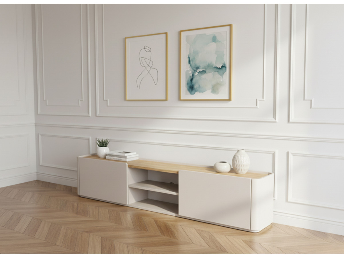 Meuble TV 1 porte 1 tiroir 220 cm ANYRA