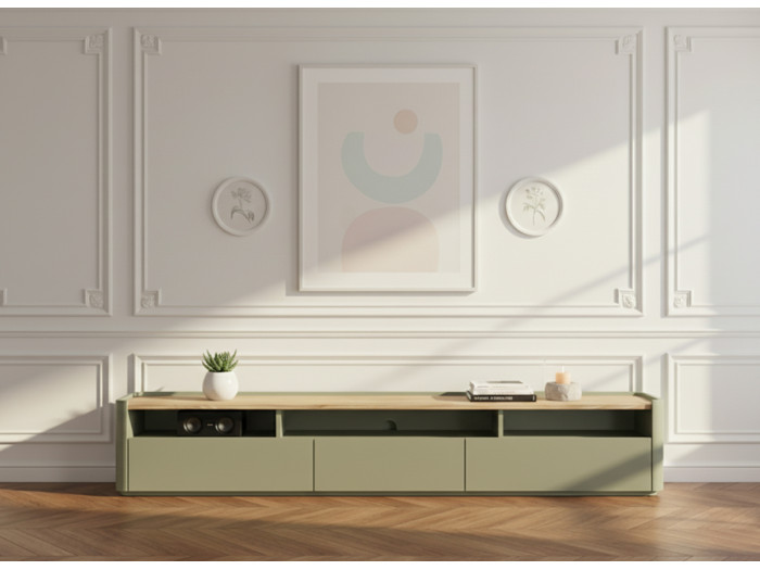 Meuble TV 1 porte 2 tiroirs 200 cm ANYA