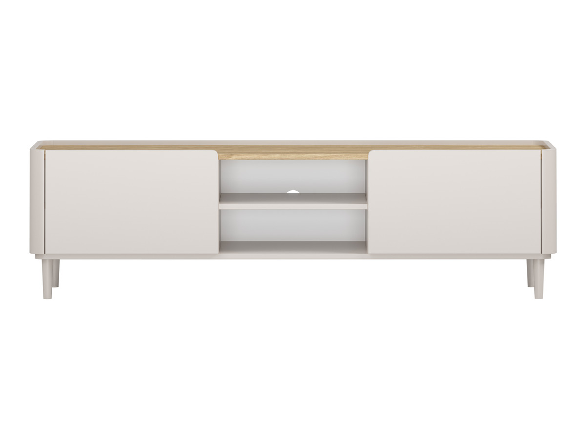 Meuble TV 1 porte 1 tiroir 170 cm ANYRA pieds en bois massif