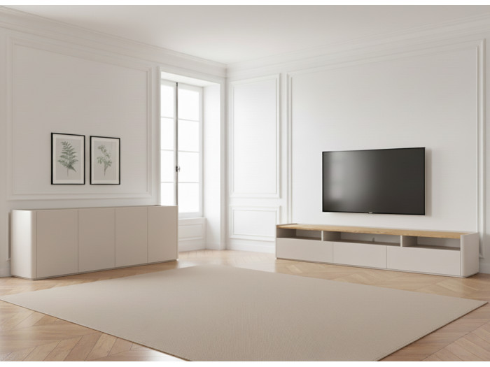 Meuble TV 1 porte 2 tiroirs 200 cm ANYA