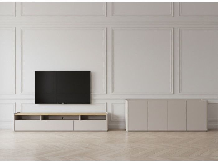 Meuble TV 1 porte 2 tiroirs 200 cm ANYA