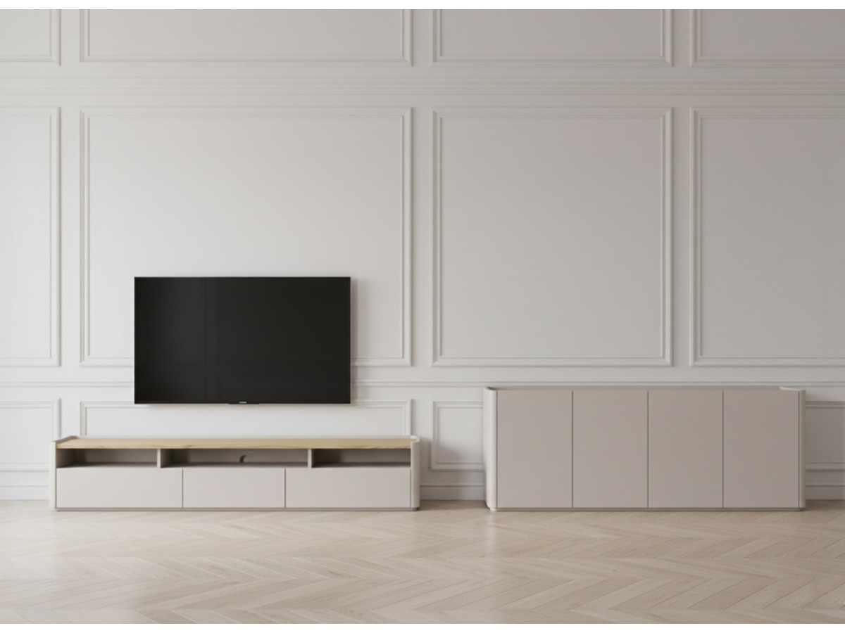 Meuble TV 1 porte 2 tiroirs 200 cm ANYA