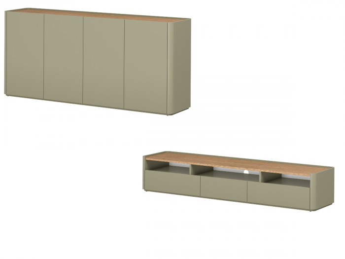 Meuble TV 1 porte 2 tiroirs 200 cm ANYA